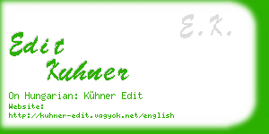 edit kuhner business card