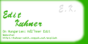 edit kuhner business card